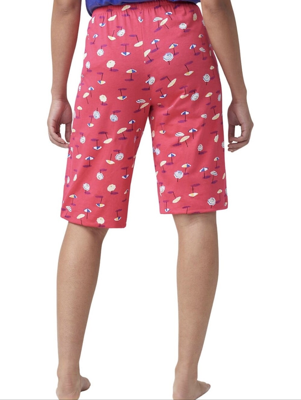 HUE Rasberry Umbrella Print Knee-Length Bermudas - Picture 2 of 6